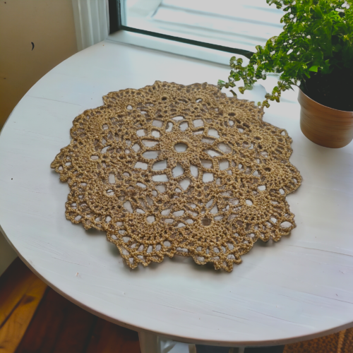 serwetka okrągła złota 1