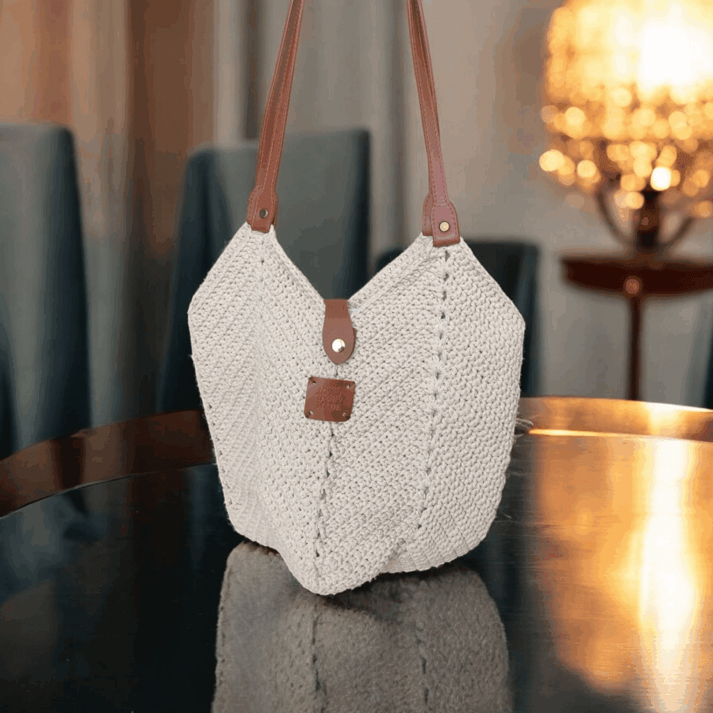 Tulipan torebka shoperka ecru