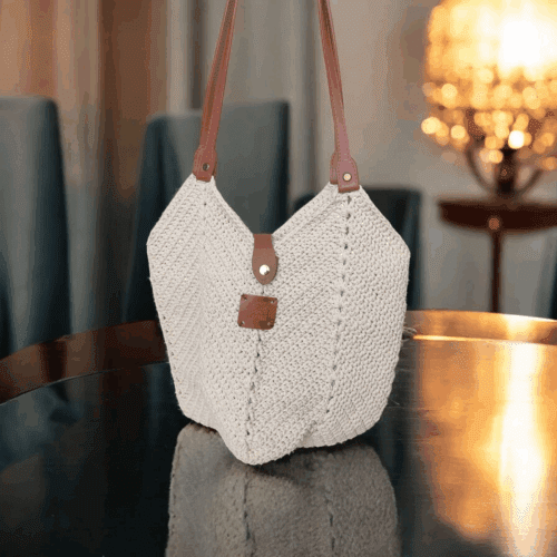 Tulipan torebka shoperka ecru